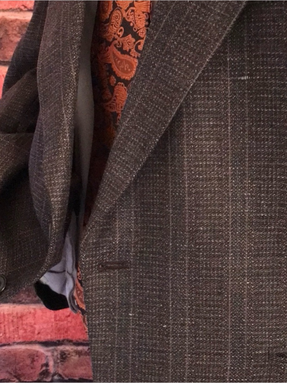 Vintage Louis Roth 46S Sport Coat Brown Blue Wool Blazer Tapered Fit Exc Cond! - Picture 11 of 13